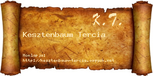Kesztenbaum Tercia névjegykártya